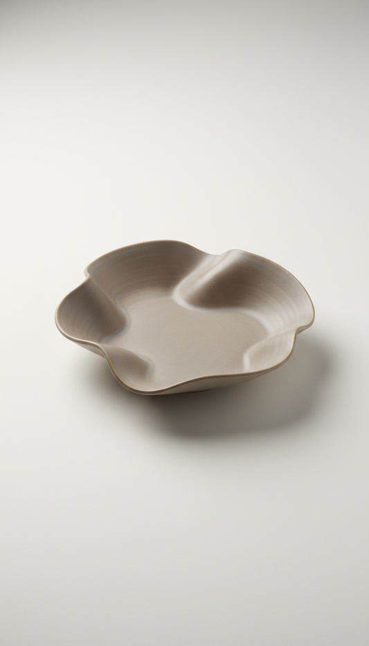 Ash Taupe Sculptural Platter