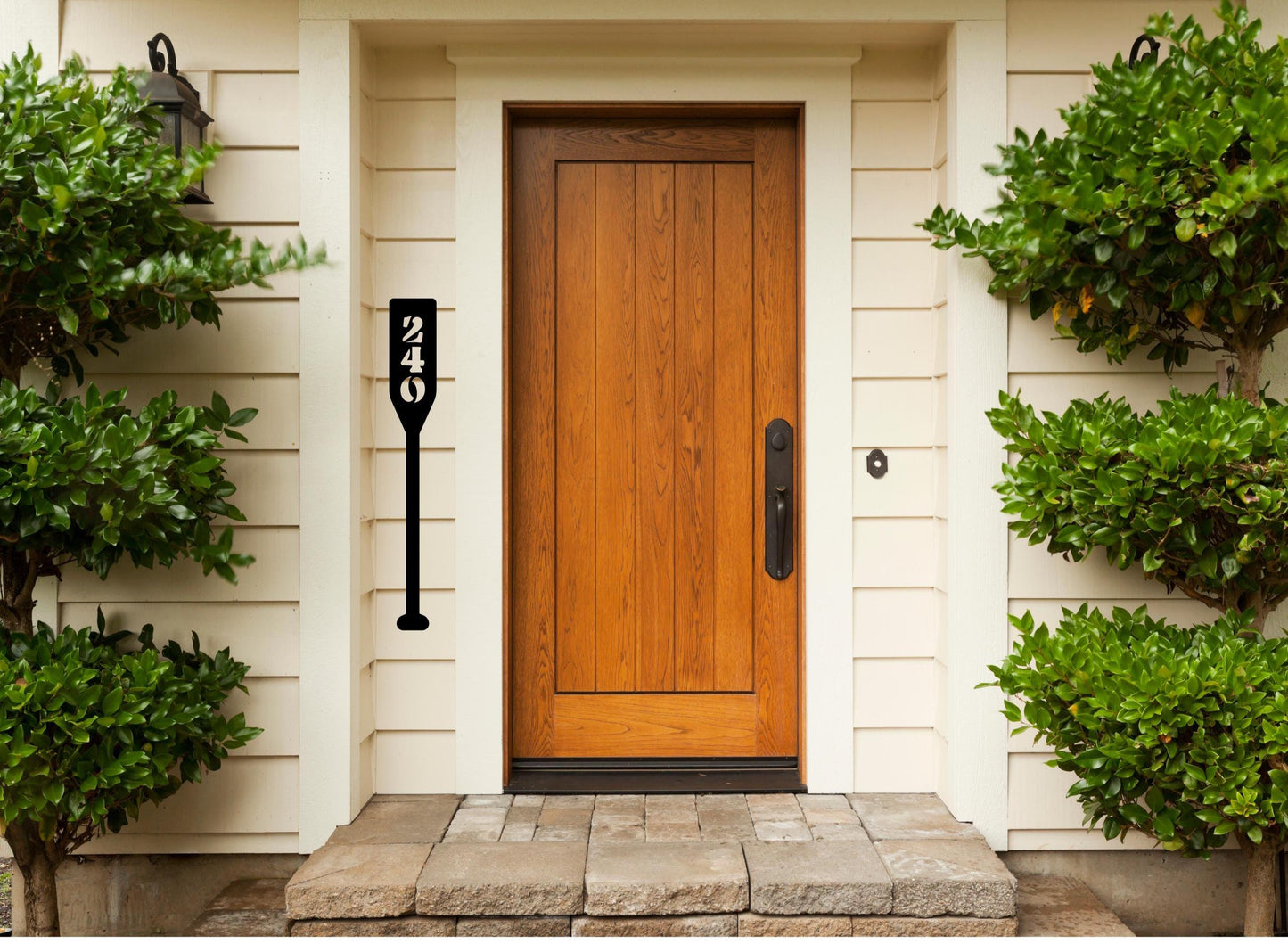 Personalized House Number Paddle Sign
