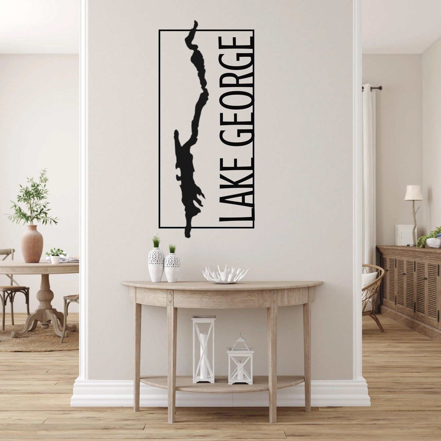 Personalized Lake Map Metal Wall Art