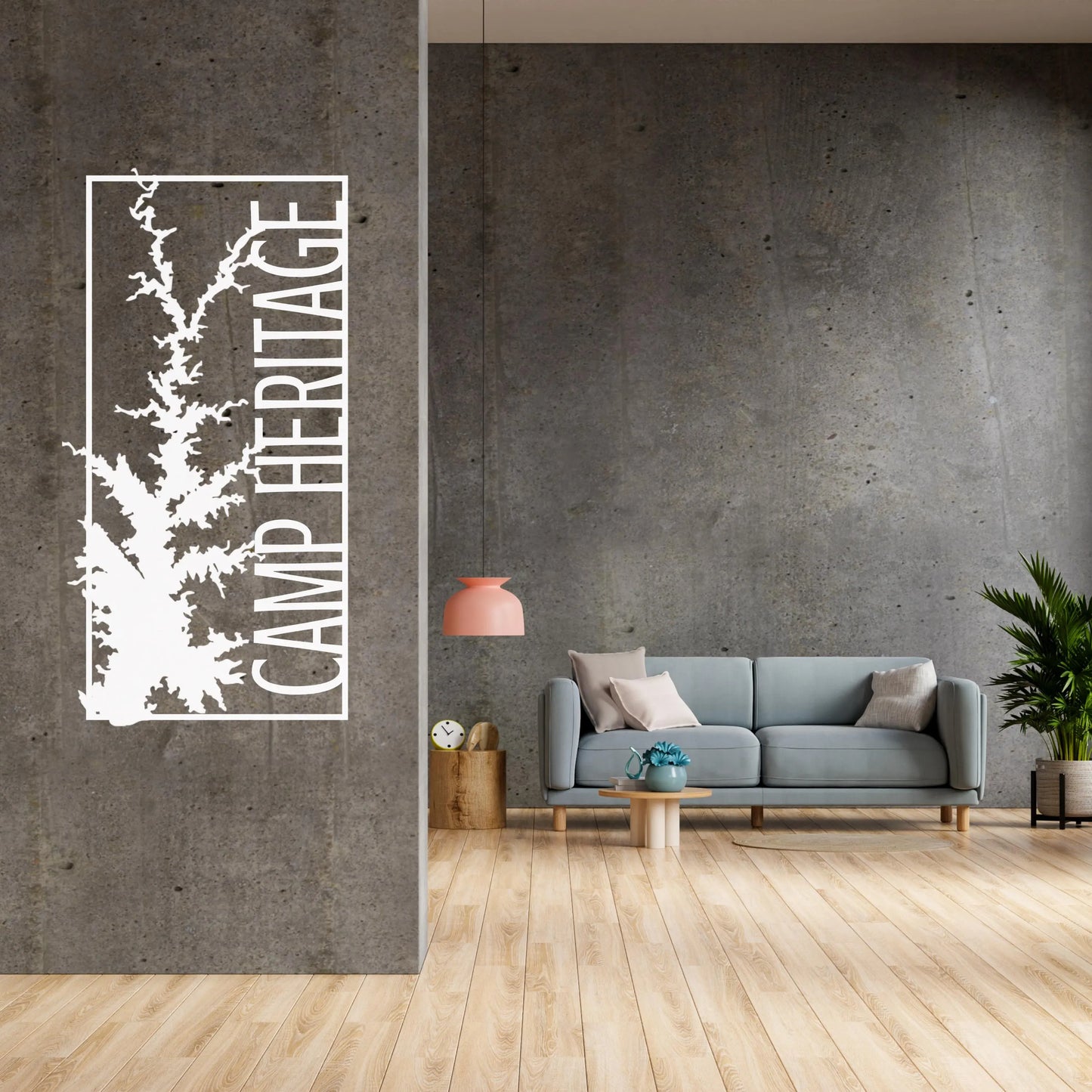 Personalized Lake Map Metal Wall Art