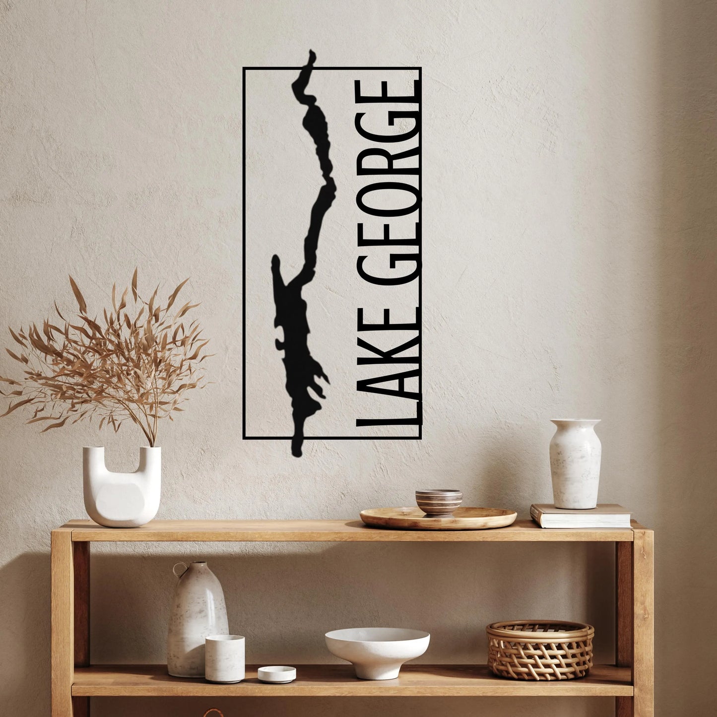 Personalized Lake Map Metal Wall Art