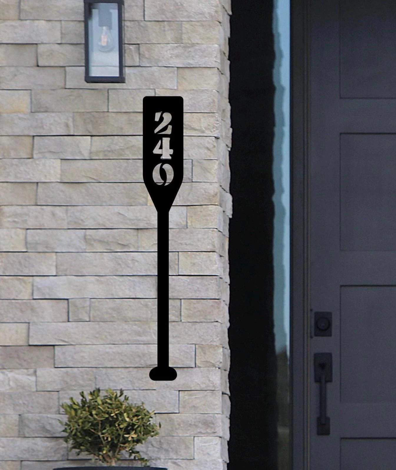Personalized House Number Paddle Sign