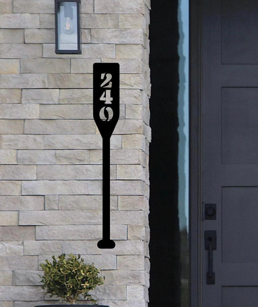 Personalized House Number Paddle Sign