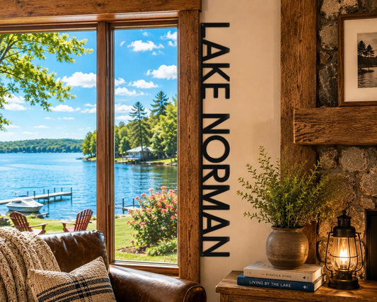 personalized lake name wall art