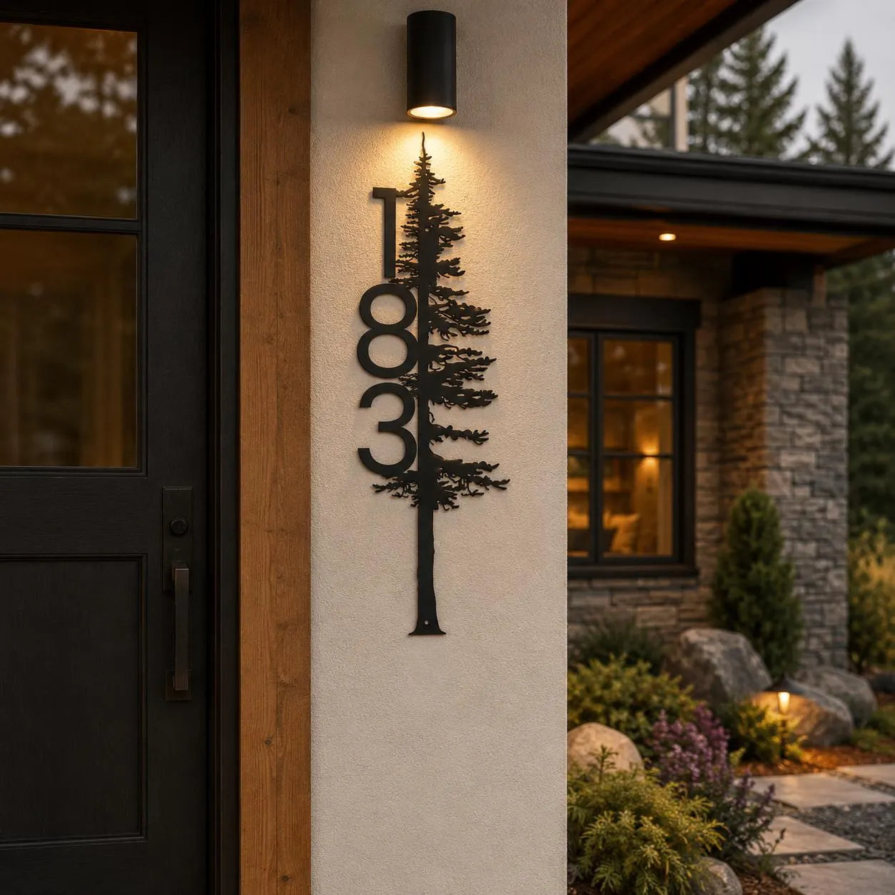 pine tree address sign