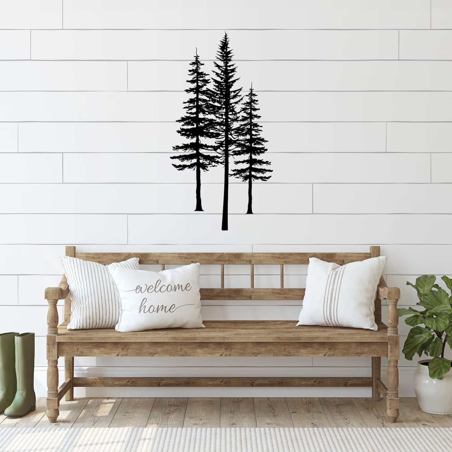 Pine Tree Metal Wall Art