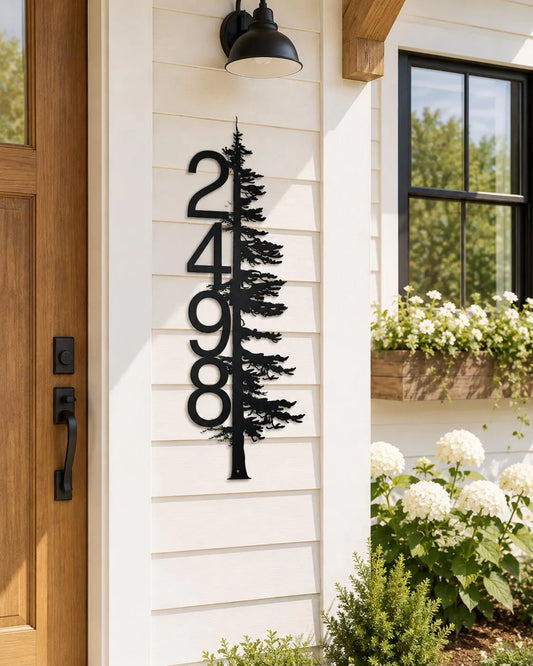 pine tree address sign