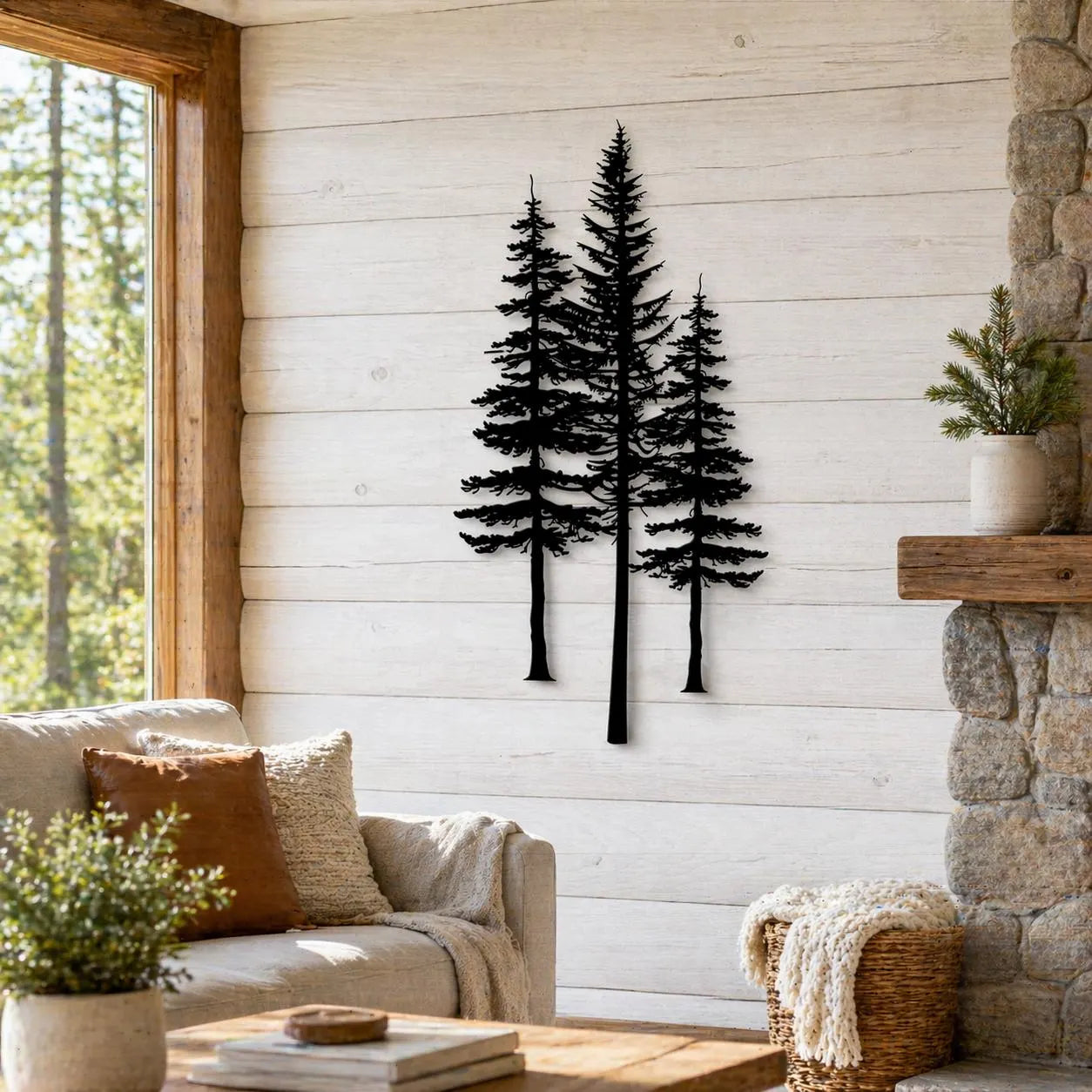 Pine Tree Metal Wall Art