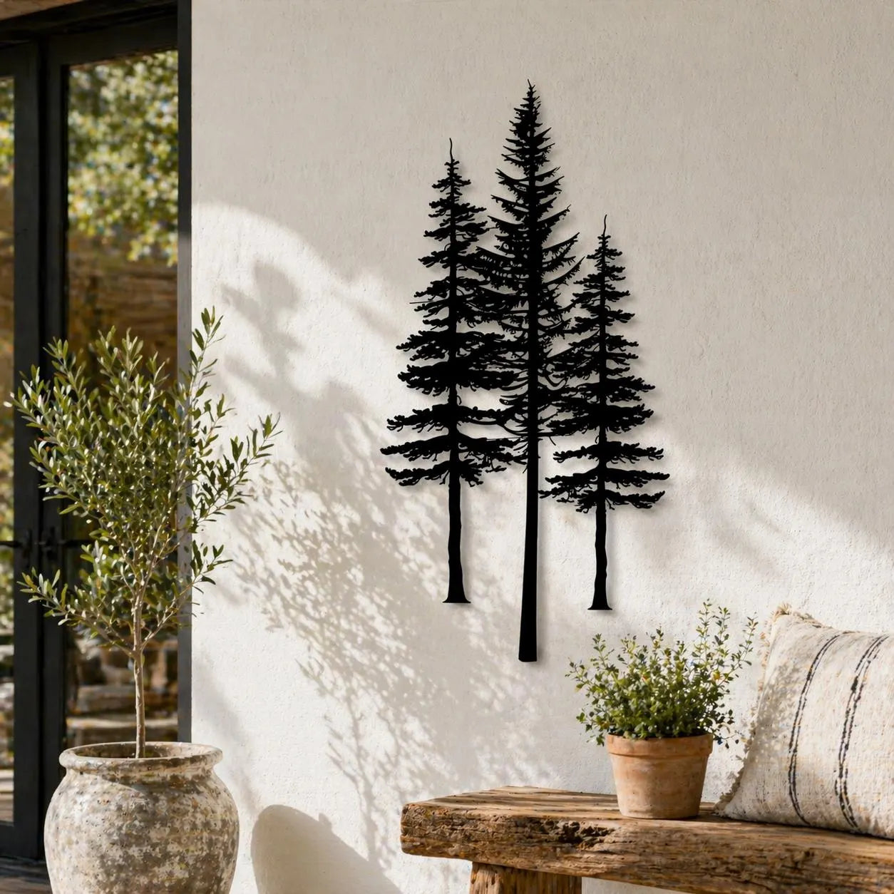 Pine Tree Metal Wall Art