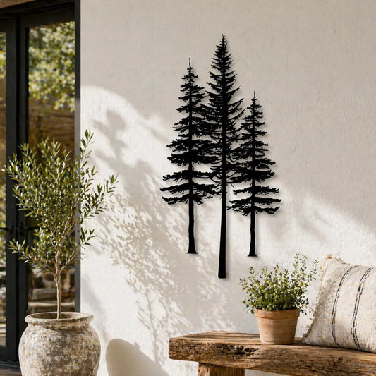 Pine Tree Metal Wall Art